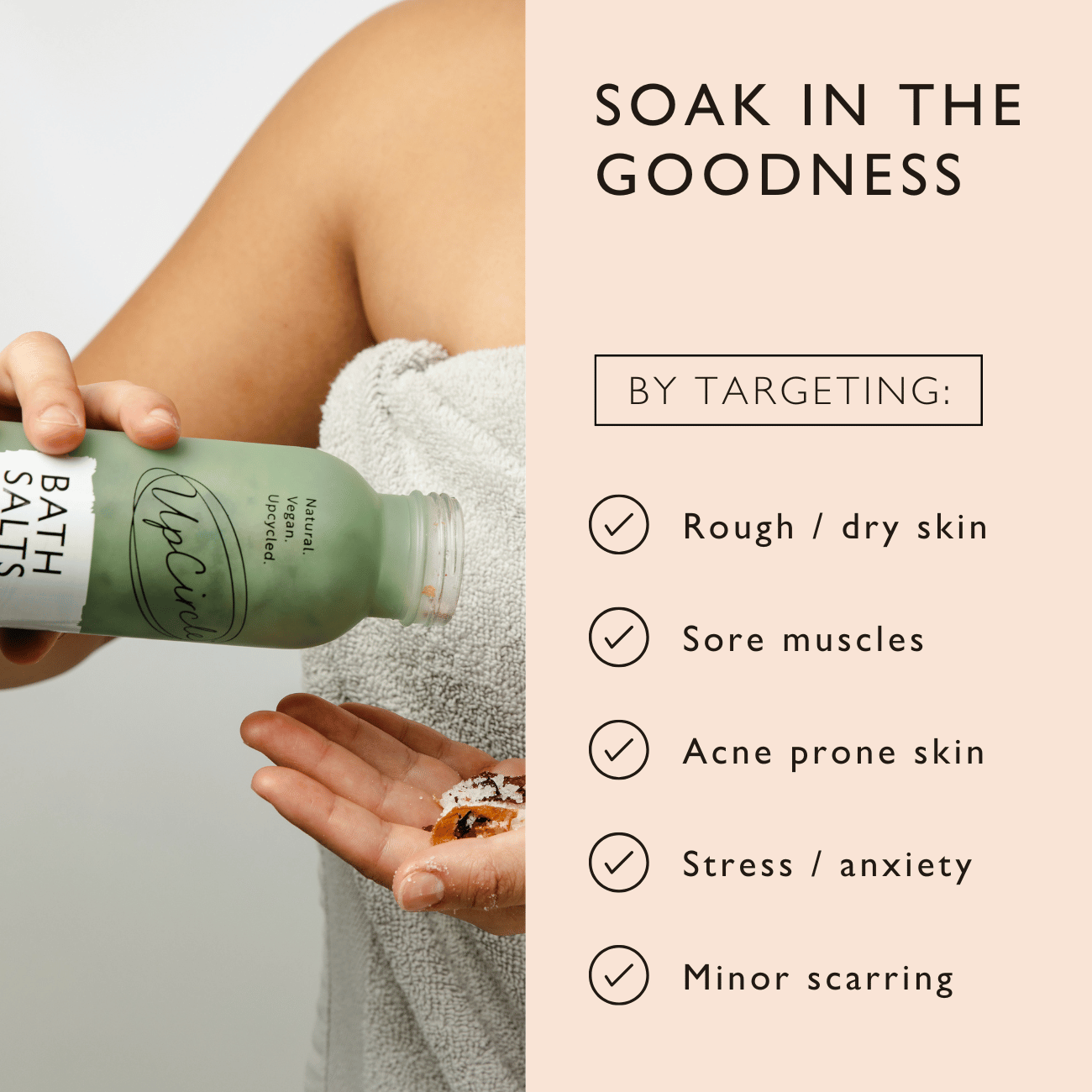 Bath Salts with Epsom, Sea + Himalayan Pink Salt